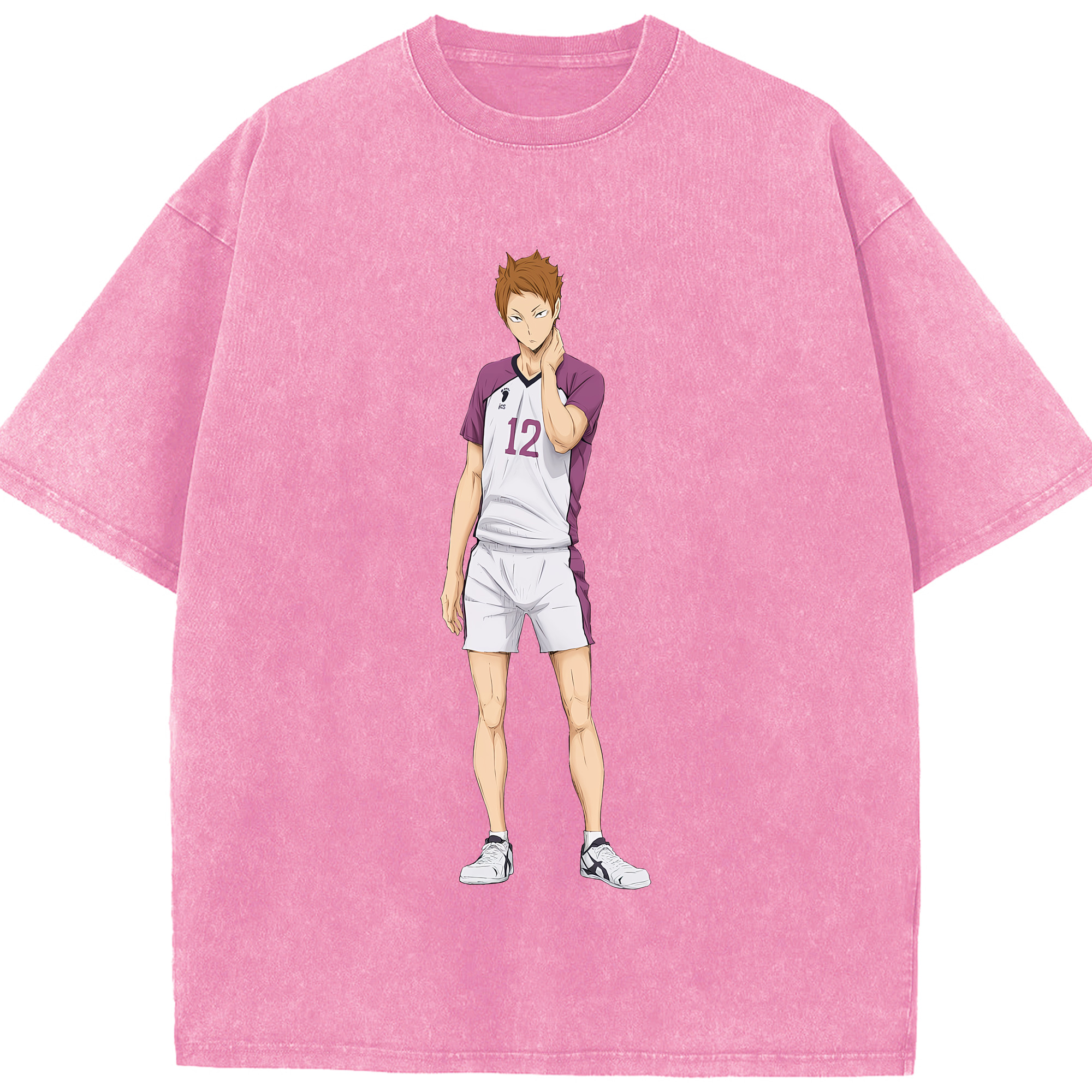 （画像用） ハイキュー!! Haikyu!! 綿100% ヴィンテージ風 半袖Tシャツ（フロントプリント）